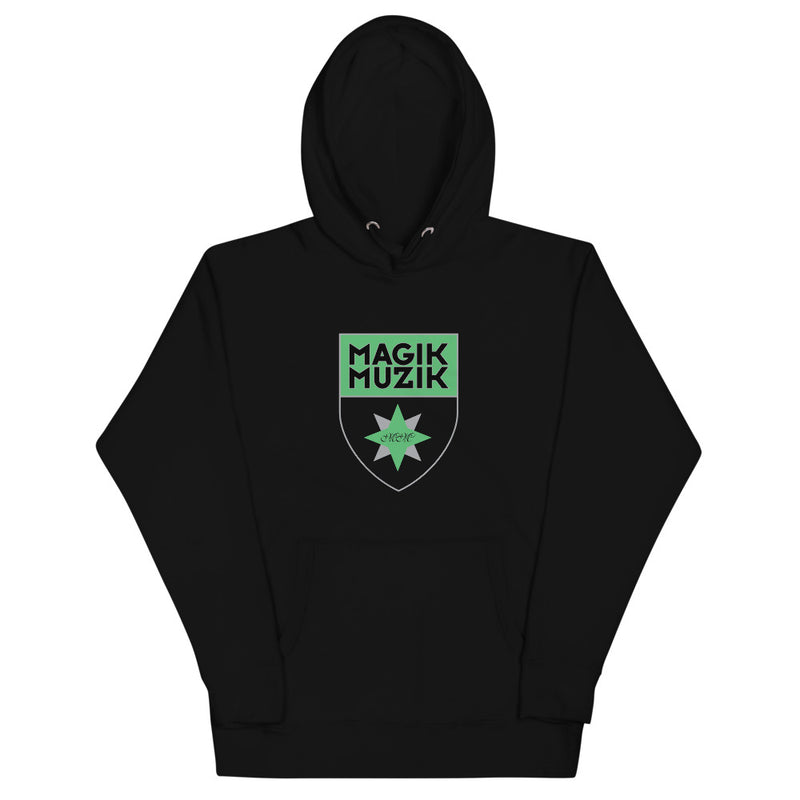 Magik Muzik logo green Hoodie